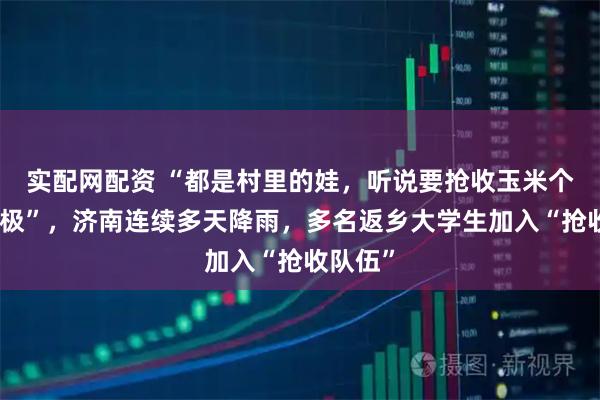 实配网配资 “都是村里的娃，听说要抢收玉米个个都积极”，济南连续多天降雨，多名返乡大学生加入“抢收队伍”