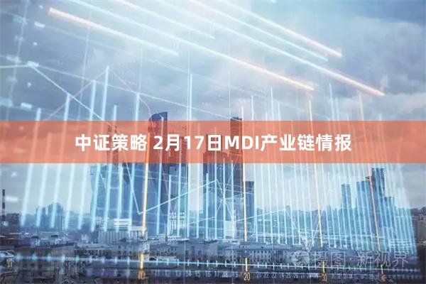 中证策略 2月17日MDI产业链情报